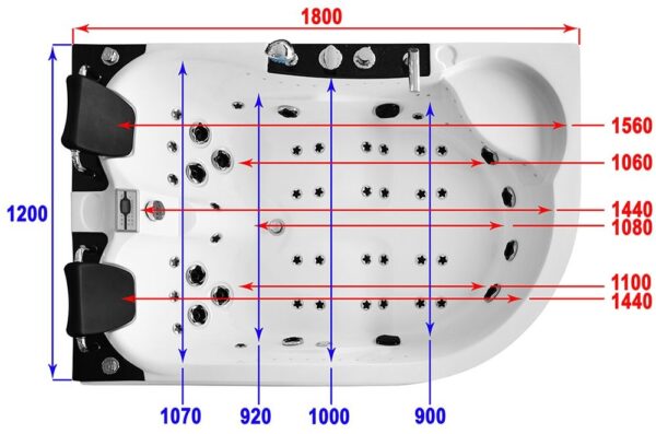 SUM Premium VERITAS 1062 Left, 1800x1200x610 mm