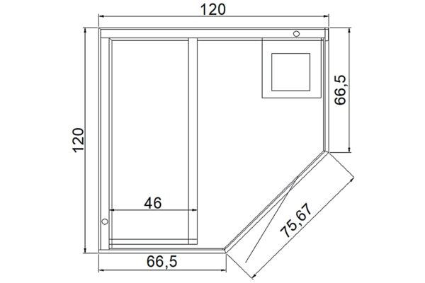 Finnish Sauna BELRISO Natural 1200 x 1200 x 1900mm