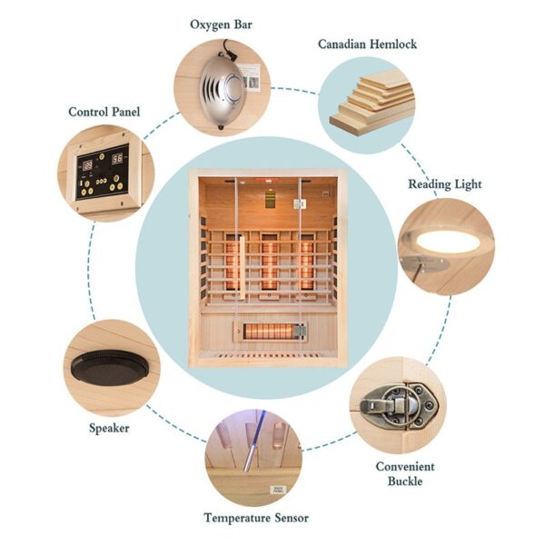 Infrared Sauna OSHIMA Maxi Quartz/Carbon 1500x1200x1900mm