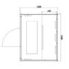 Infrared Sauna OSHIMA Maxi Quartz/Carbon 1500x1200x1900mm
