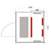 Infrared Sauna OSHIMA Quartz/Carbon 1200x1050x1900mm