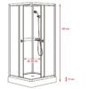 SHOWER ENCLOSURE CRB-309 GRAY 900x900mm