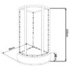 SHOWER ENCLOSURE CRB-304B 900mmx900mm MILK MAT DEEP CORNER SHOWER TRAY