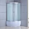 SHOWER ENCLOSURE CRB-301A 800mmx800mm MILK MAT DEEP CORNER SHOWER TRAY
