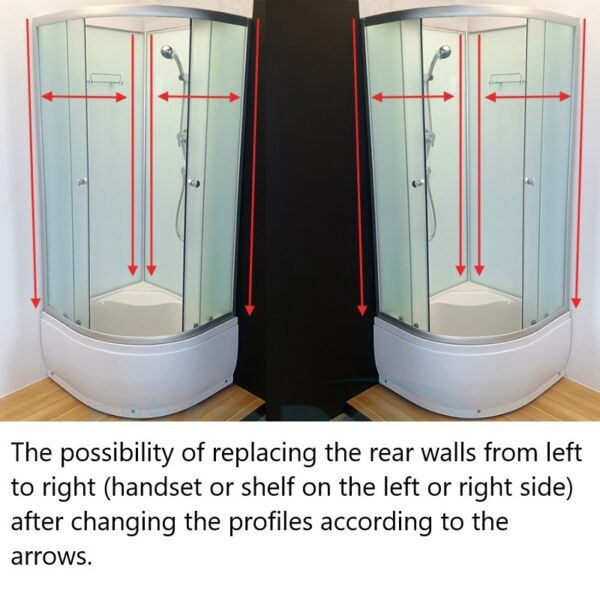 SHOWER ENCLOSURE CRB-304A 800mmx800mm MILK MAT DEEP CORNER SHOWER TRAY