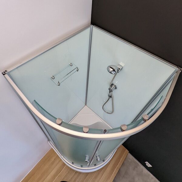 SHOWER ENCLOSURE CRB-304A 800mmx800mm MILK MAT DEEP CORNER SHOWER TRAY