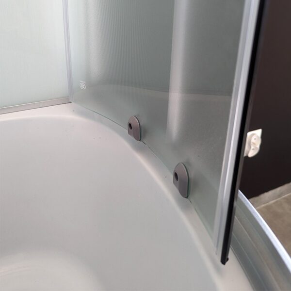 SHOWER ENCLOSURE CRB-304A 800mmx800mm MILK MAT DEEP CORNER SHOWER TRAY