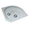 SHOWER ENCLOSURE CRB-303A Milky Mat 800mmx800mm SHALLOW CORNER SHOWER TRAY