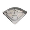 SHOWER ENCLOSURE CRB-303A Milky Mat 800mmx800mm SHALLOW CORNER SHOWER TRAY