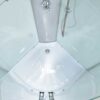 SHOWER ENCLOSURE CRB-303A Milky Mat 800mmx800mm SHALLOW CORNER SHOWER TRAY