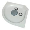 SHOWER ENCLOSURE CRB-303B Milky Mat 900mmx900mm SHALLOW CORNER SHOWER TRAY