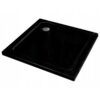Square shower tray ST02B 900x900mm black siphon slim 50mm