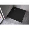 Square shower tray ST02B 900x900mm black siphon slim 50mm