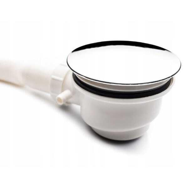 Square shower tray ST02B 900x900mm black siphon slim 50mm