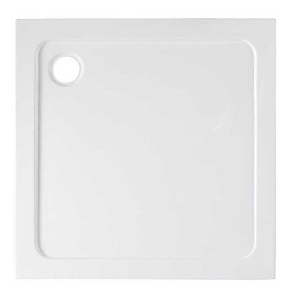 Square shower tray ST02C 700x7000mm white siphon slim 50mm