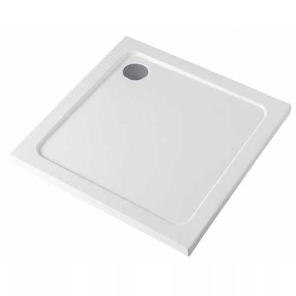 Square shower tray ST02C 700x7000mm white siphon slim 50mm