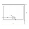 Rectangular shower tray ST03A 1000x800mm white siphon 50mm slim