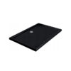 Rectangular shower tray ST04B 1100x900mm black siphon 50mm slim