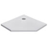 Pentagonal shower tray ST07A 800x800mm white siphon 50mm slim