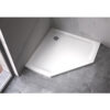Pentagonal shower tray ST07A 800x800mm white siphon 50mm slim
