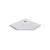 Pentagonal shower tray ST08C 1000x1000mm white siphon 50mm slim