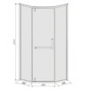 Pentagonal Shower Cabin KZ4026B 900x900mm Glass 8mm