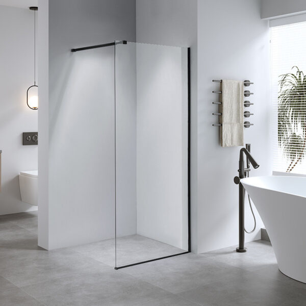 Shower screen P-SH07A 700x2000mm BLACK