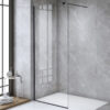 Shower screen P-SH07A 700x2000mm BLACK