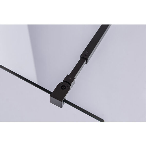 Shower screen P-SH07A 700x2000mm BLACK