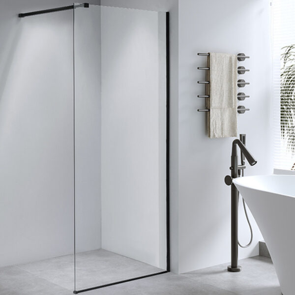 Shower screen P-SH07B 800x2000mm BLACK