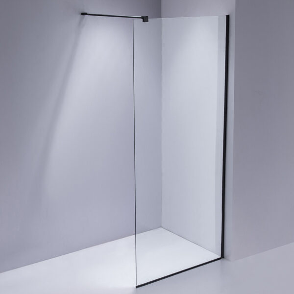 Shower screen P-SH07F 1200x2000mm BLACK