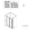 Shower door folding SH01C chrome 1000mm