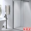 Shower screen P-SH07F 1200x2000mm BLACK