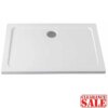 Rectangular shower tray ST04A 1000x900mm white siphon 50mm slim