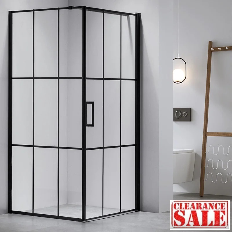 Square shower cabin R-BS13A Black 800x800mm
