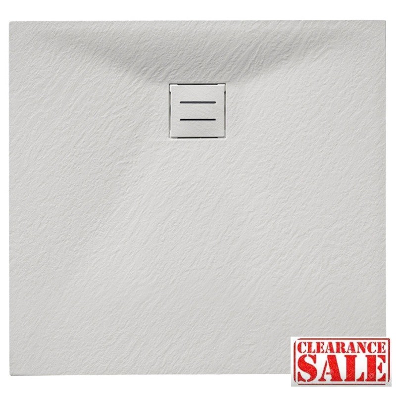 Square shower tray CAIR S 900x900mm WHITE siphon slim 26mm