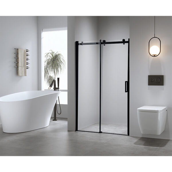 Shower door sliding SH03B black 950-1000mm