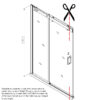 Shower door sliding SH03C black 1050-1100mm