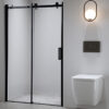 Shower door sliding SH03D black 1150-1200mm