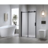 Shower door sliding SH03D black 1150-1200mm