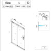 Shower door sliding SH03C chrome 1050-1100mm
