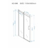 Shower door sliding KZ09B chrome 1050-1100mm glass 8mm