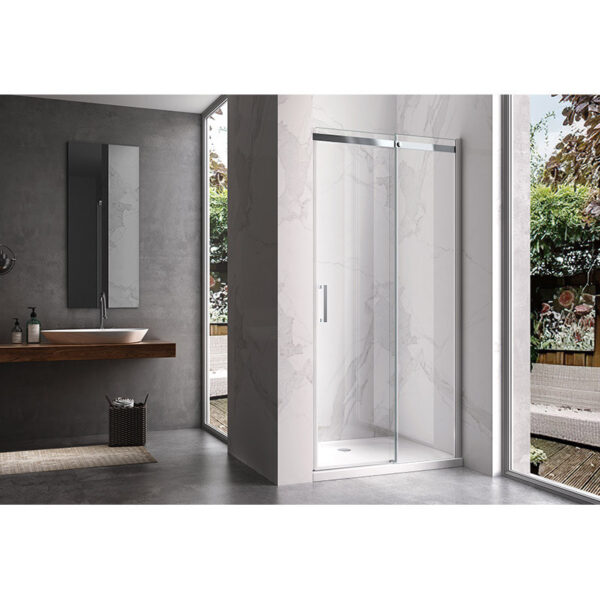 Shower door sliding KZ09D chrome 1250-1300mm glass 8mm