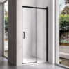 Shower door sliding KZ09D black 1250-1300mm glass 8mm