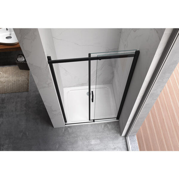 Shower door sliding KZ09D black 1250-1300mm glass 8mm