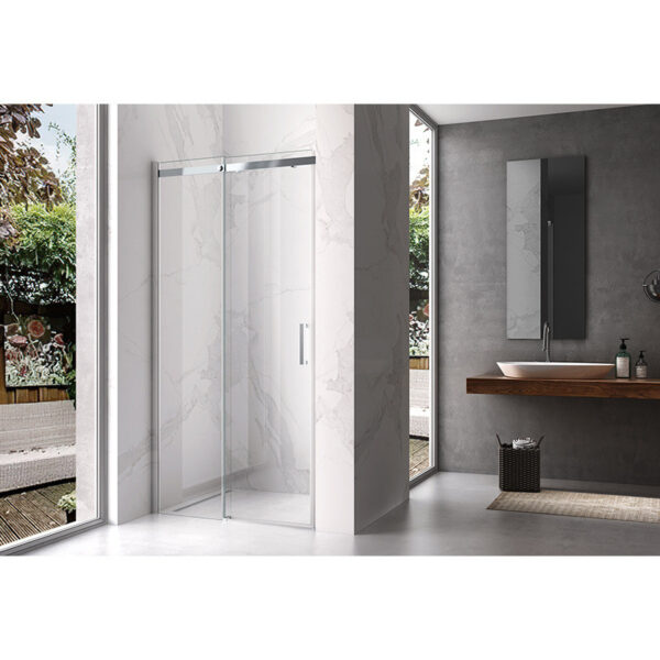 Shower door sliding KZ09E chrome 1350-1400mm glass 8mm