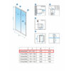 Shower door sliding KZ14A chrome 950-1000mm glass 6mm