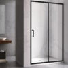 Shower door sliding KZ14D black 1250-1300mm glass 6mm