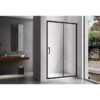 Shower door sliding KZ14D black 1250-1300mm glass 6mm