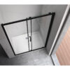 Shower door sliding KZ14D black 1250-1300mm glass 6mm
